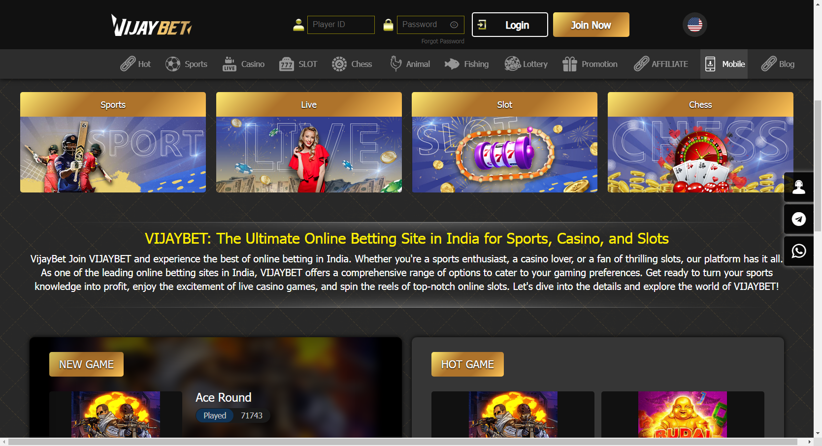 VijayBet Online Casino | Betting Site