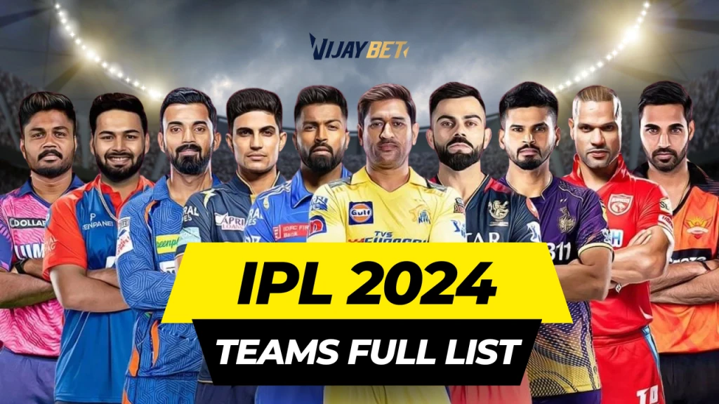 IPL 2024 Teams Full List (First Part)